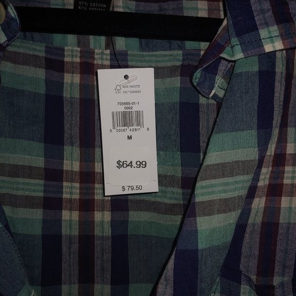 Banana Republic - Brand New -Untucked Slim - 57% Cottn, 42% Lyocell, 1% Elastane - Picture 2 of 5